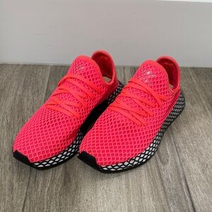 adidas Women's Sneakers in Bright Pink and Black